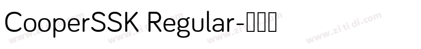 CooperSSK Regular字体转换